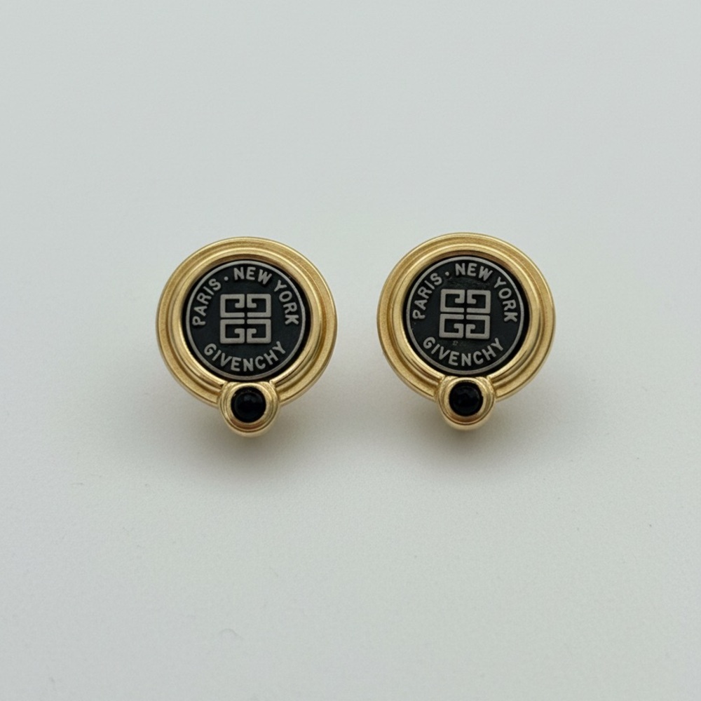 Vintage GIVENCHY 4G Logo Clip-On Earrings - Paris New York